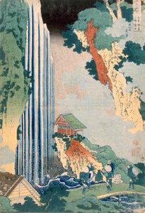 Cascade Ona sur le Kisokaido, 1827 - Katsushika Hokusai