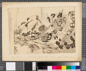 Scènes de la guerre entre le Japon et la Corée, fin du XVIIIe-début du XIXe siècle (encre et lavis sur papier)