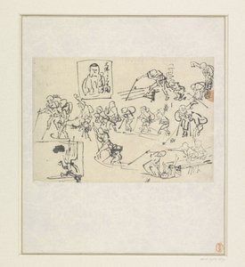 Esquisses de Shishi - Katsushika Hokusai
