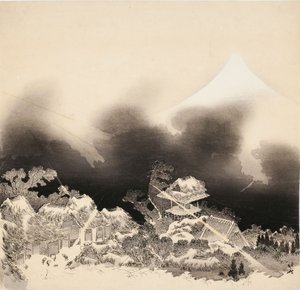Tempête dans les montagnes - Katsushika Hokusai
