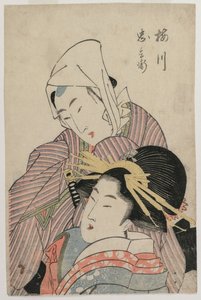 Les Amants Umegawa et Chubei - Katsushika Hokusai