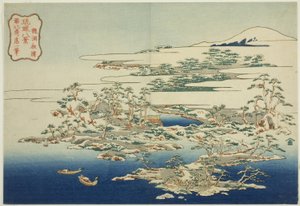 Le son du vent dans les pins à Ryuto (Ryuto shoto), de la série "Huit vues des îles Ryukyu (Ryukyu hakkei)" - Katsushika Hokusai