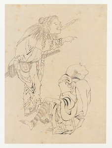 Deux chasseurs, période Edo, 19ème siècle