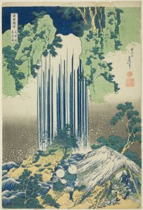 Cascade de Yoro dans la province de Mino (Mino no kuni Yoro no taki), de la série Tour des cascades dans diverses provinces (Shokoku Takimeguri)