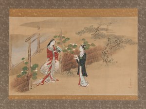 Visages du soir, chapitre Yugao du Conte de Genji, 18e siècle