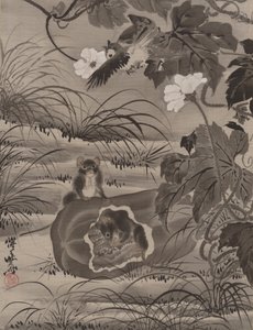 Souris dans un melon, vers 1887 - Kawanabe Kyosai