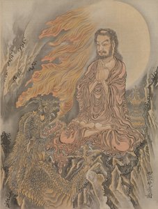 Shakyamuni conquérant les démons Shaka Goma-zu, vers 1888