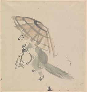 Renard avec carafe et parasol