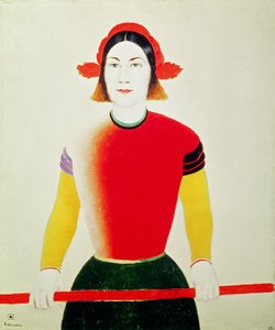 Fille avec une perche - Kazimir Severinovich Malevich