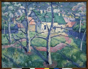 Les pommiers en fleurs - Kazimir Severinovich Malevich