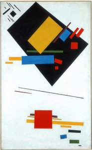 Peinture suprématiste Trapèze noir et carré rouge, 1915