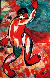 Le Baigneur Peinture de Kasimir Malevitch (1878-1935) 1910 Dim. 105x69 cm Amsterdam, Stedelijk Museum