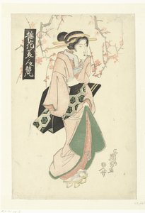 Courtisane sous des fleurs de prunier - Keisai Eisen