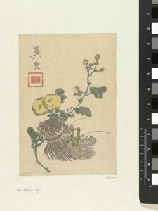 Sauterelle et fleurs - Keisai Eisen