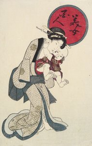 Femme tenant un bébé