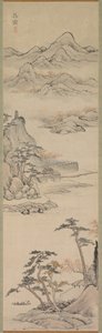 Paysage avec des bateliers - Kenkado Kimura