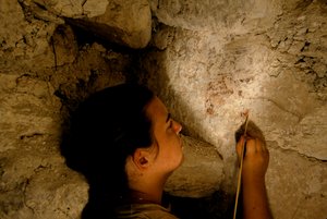 Guerrier de Teotihuacan, fresque, Sufricaya, Holmul, Guatemala, Maya, Francisco Estradabelli, 2008