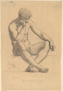 Nu masculin assis : Étude pour "Science" - Capitole de l