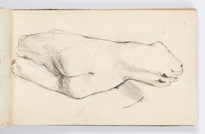 Page de carnet de croquis : Statue classique - Kenyon Cox