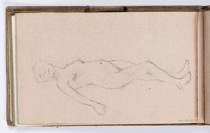 Page de carnet de croquis : Nu féminin