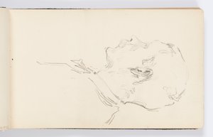 Page de carnet de croquis : Homme de profil - Kenyon Cox