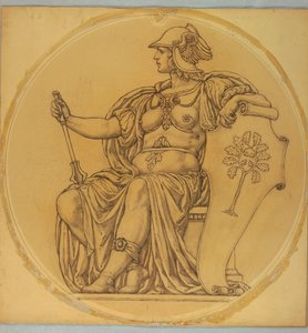 Étude pour "Courage", Lunette au palais de justice du comté de Hudson, Jersey City, NJ