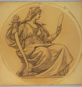 Étude pour "Prudence," Lunette au Palais de Justice du Comté de Hudson, Jersey City, NJ