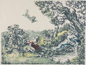 Satyre et Cupidon volant