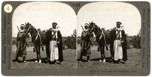 Un cheikh et son garde du corps, Syrie, années 1900