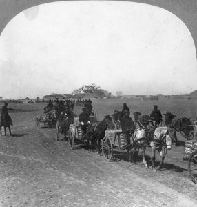 Train de transport militaire japonais, Mandchourie, 1906