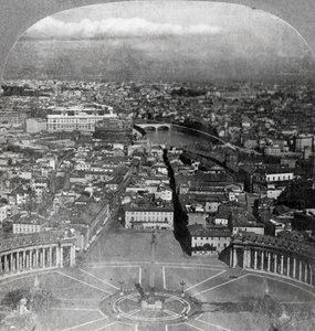 Rome, la ville éternelle, depuis le balcon de Saint-Pierre, Italie, 1904 - Keystone View Company
