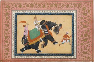 Prince chevauchant un éléphant, 16e-17e siècle