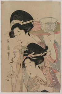 Deux geishas à côté d