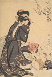 Une femme jouant avec un jeune garçon