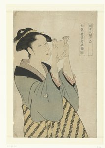 Femme lisant une lettre - Kitagawa Utamaro