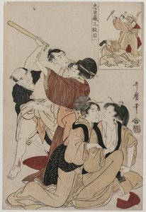 Chushingura : Acte III du Magasin de la Loyauté, fin des années 1790 - Kitagawa Utamaro