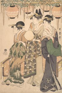 Courtisanes sous une tonnelle de glycine, vers 1795 - Kitagawa Utamaro