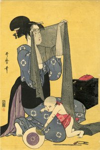 Hari-shigoto Broderie. Triptyque, partie gauche, 1795