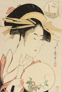 Kisegawa du Matsubaya, de la série Comparaison des charmes de cinq beautés, vers 1795