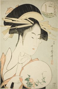 Kisegawa du Matsubaya, de la série "Comparaison des charmes de cinq beautés"