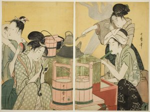Scène de cuisine - Kitagawa Utamaro