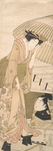 Embarcadère dans la neige Yuki no sanbashi, 1800 - Kitagawa Utamaro