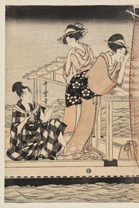 Pêche au filet de nuit sur la rivière Sumida - Kitagawa Utamaro