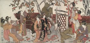 Cueilleurs de kakis - Kitagawa Utamaro