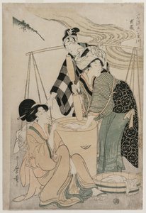 Province de Settsu de la série Six rivières précieuses à la mode Furyu Mu Tamagawa, vers 1804