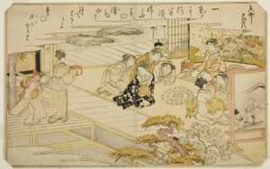 Jeu de correspondance de coquillages, du livre illustré "Cadeaux de la marée descendante (Shiohi no tsuto)"