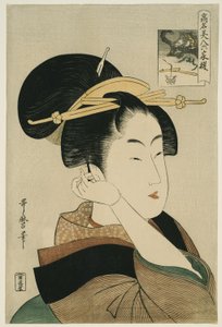 Tatsumi Roko, de la série "Beautés Renommées Comparées aux Six Poètes Immortels" ("Komei bijin rokkasen")