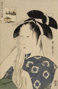 La Veuve Asahiya, de la série Beautés Renommées Comparées aux Six Poètes Immortels - Kitagawa Utamaro