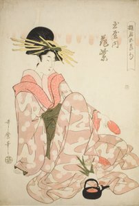 La courtisane Hanamurasaki du Tamaya, de la série "Courtisanes des cinq festivals (Yukun gosekku)"
