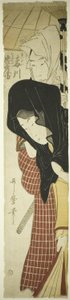 La courtisane Umegawa et Chubei du service de messagerie (Umegawa, Chubei), c.1797 - Kitagawa Utamaro